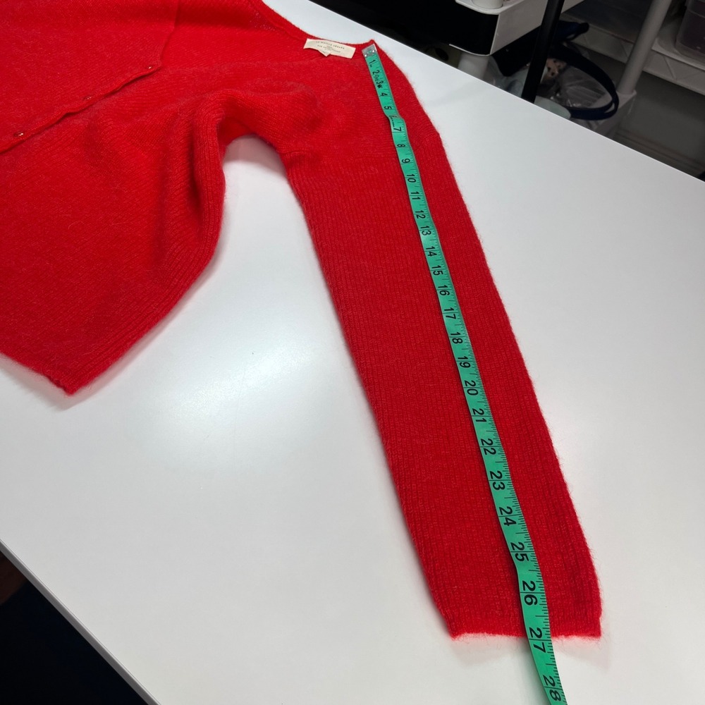 Sezane Barry Cardigan Women's M Reversible Red Mohair Alpaca V-Neck Oversized - Picture 8 of 14